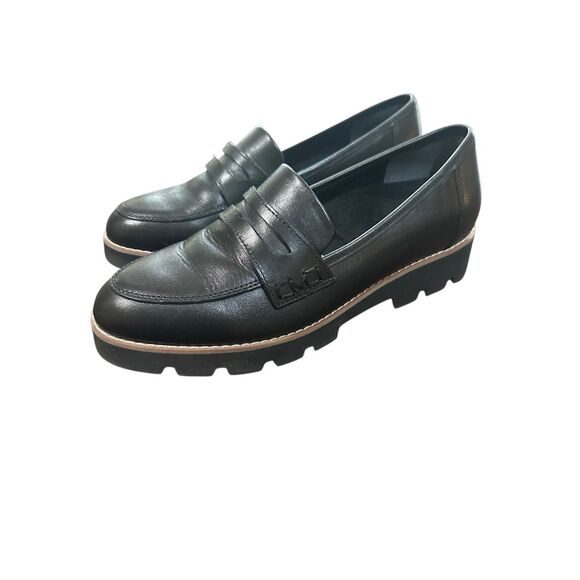 Vionic black chunky lug sole loafers shoes 7 Cheryl II slip ons - Picture 1 of 8